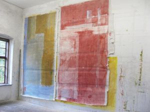 Christoph Luger, Atelier Zacherlfabrik, Bilder je 380 x 200 cm, 2012, © Bildrecht, Wien 2022